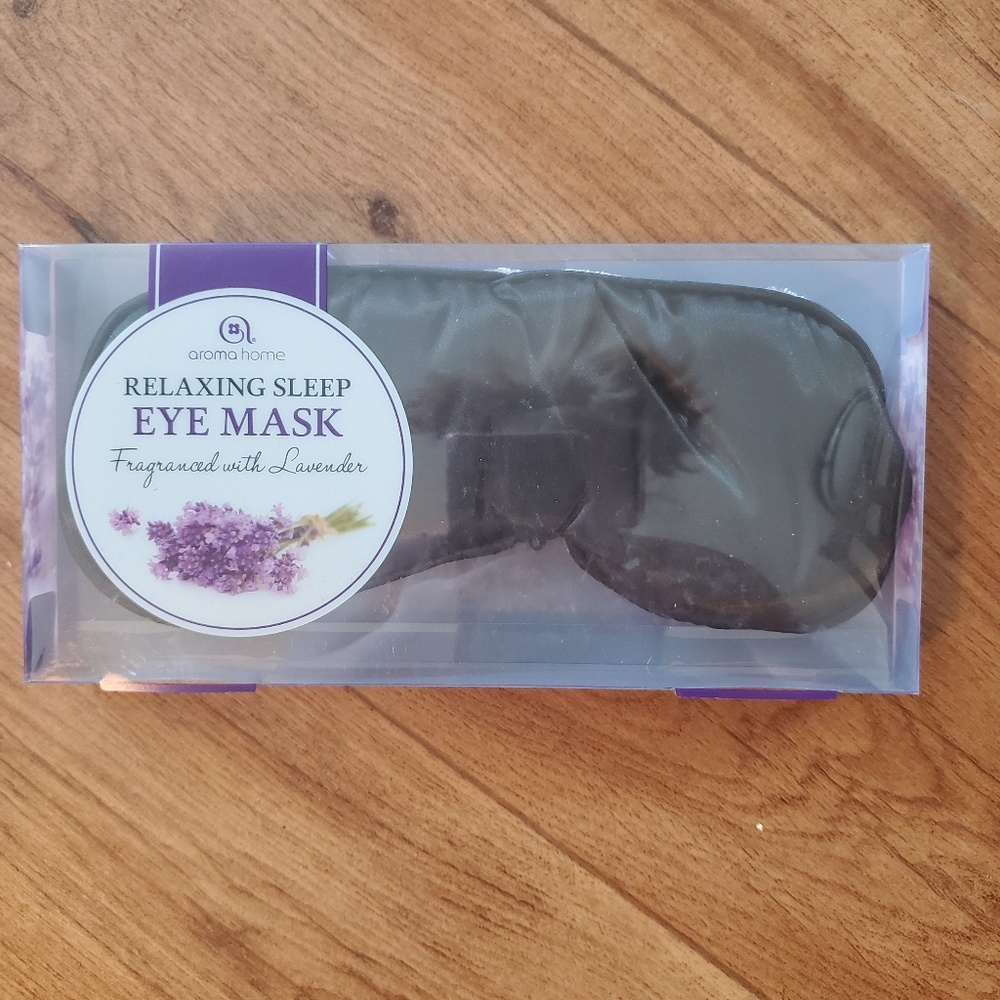 Black satin eye mask